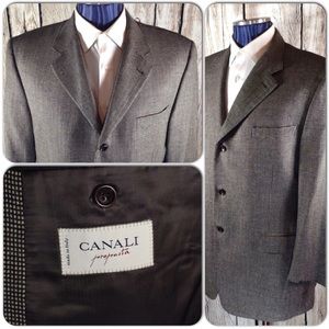Canali Proposta Blazer Mens 46R Silk Wool Italy